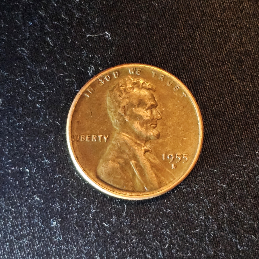 1955 Vintage 'One Cent' Coin Accessory - Picture 2 of 2